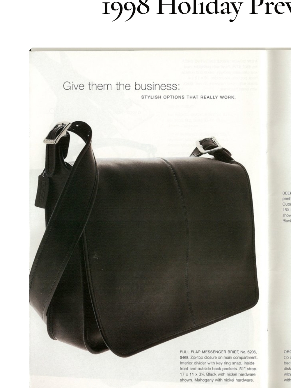 Vintage Coach Black Leather Men's Messenger Bag - Picture 2 of 9